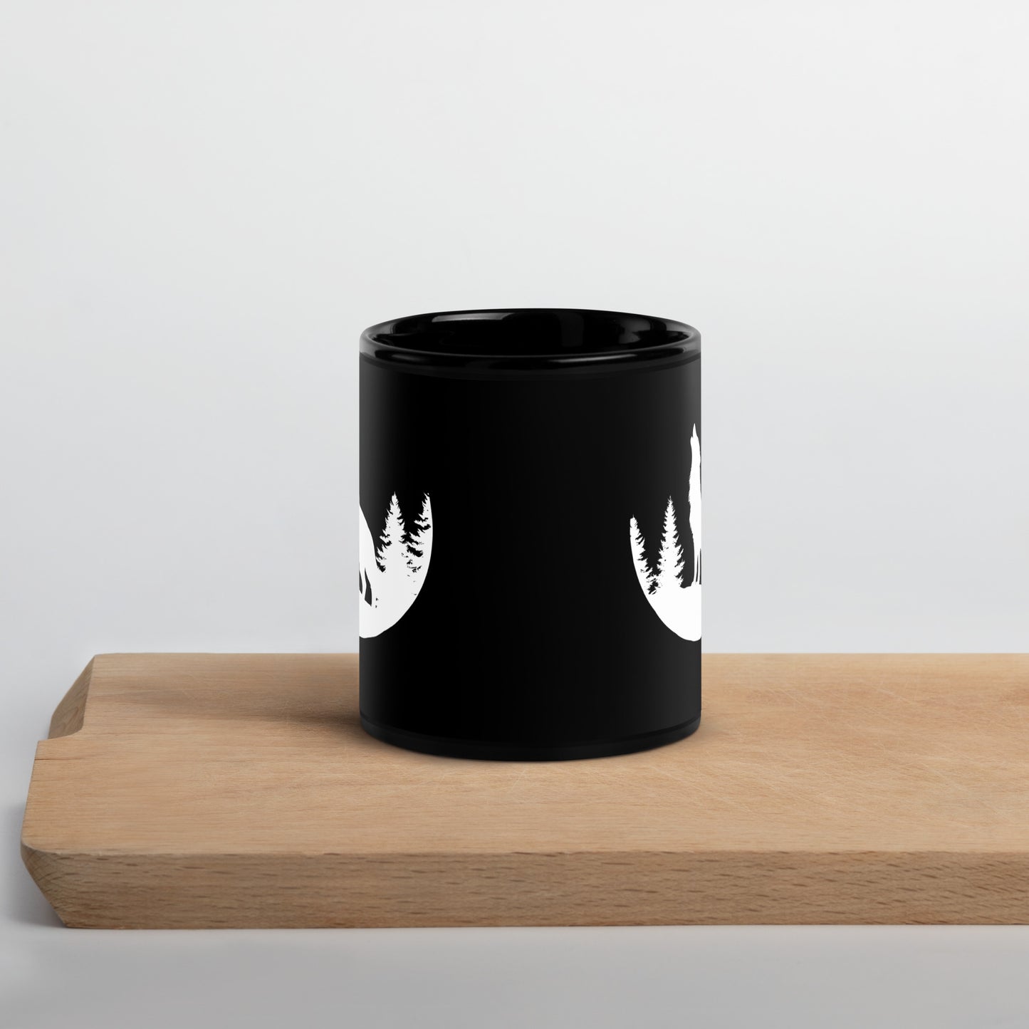 Black Glossy Mug "WOLF" ID: 06 (PREMIUM)