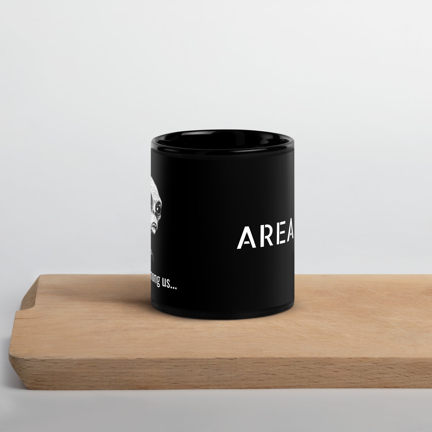 Black Glossy Mug "Alien UFO" ID: 05 (PREMIUM)