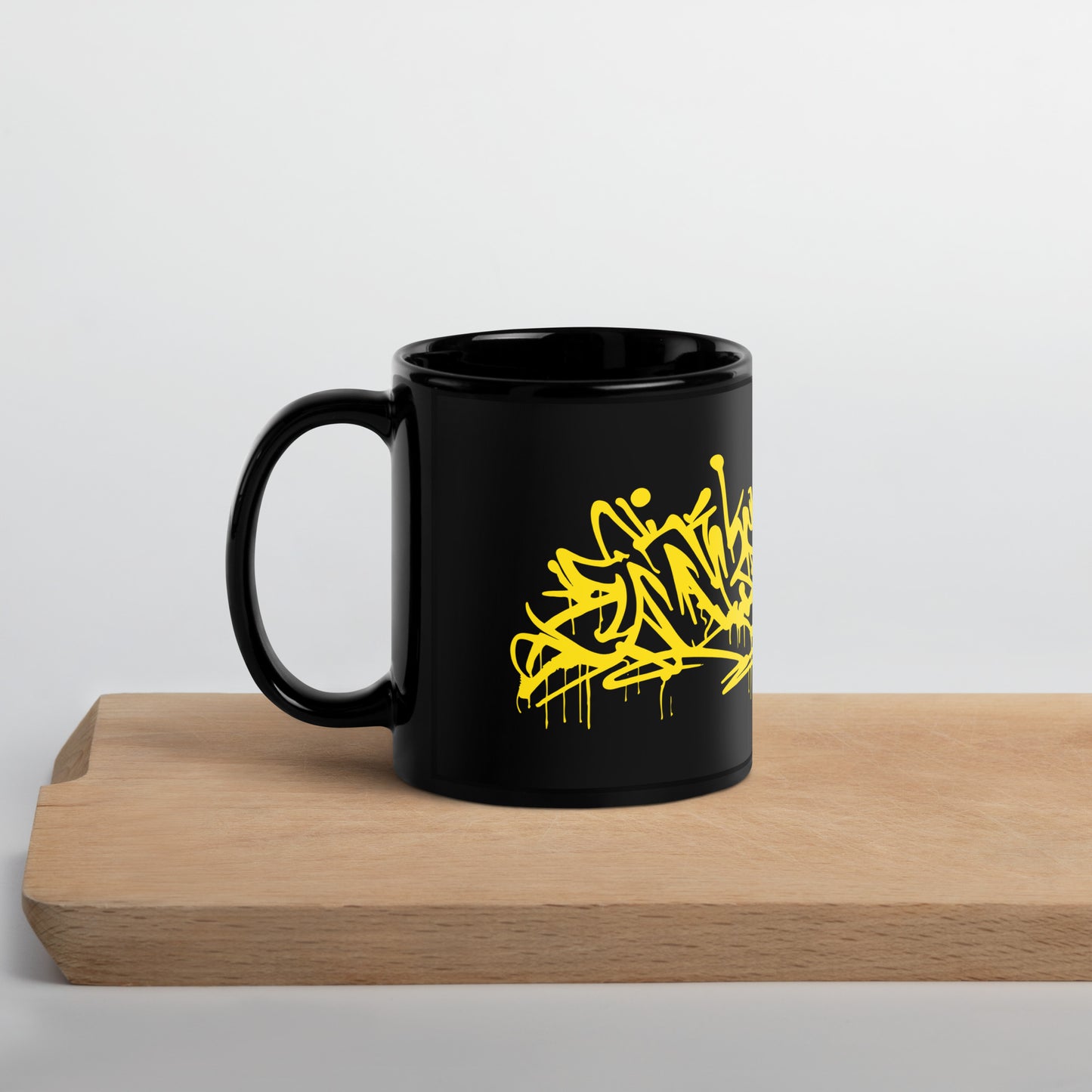 Black Glossy Mug "GRAFFITI" ID: 07 (PREMIUM)