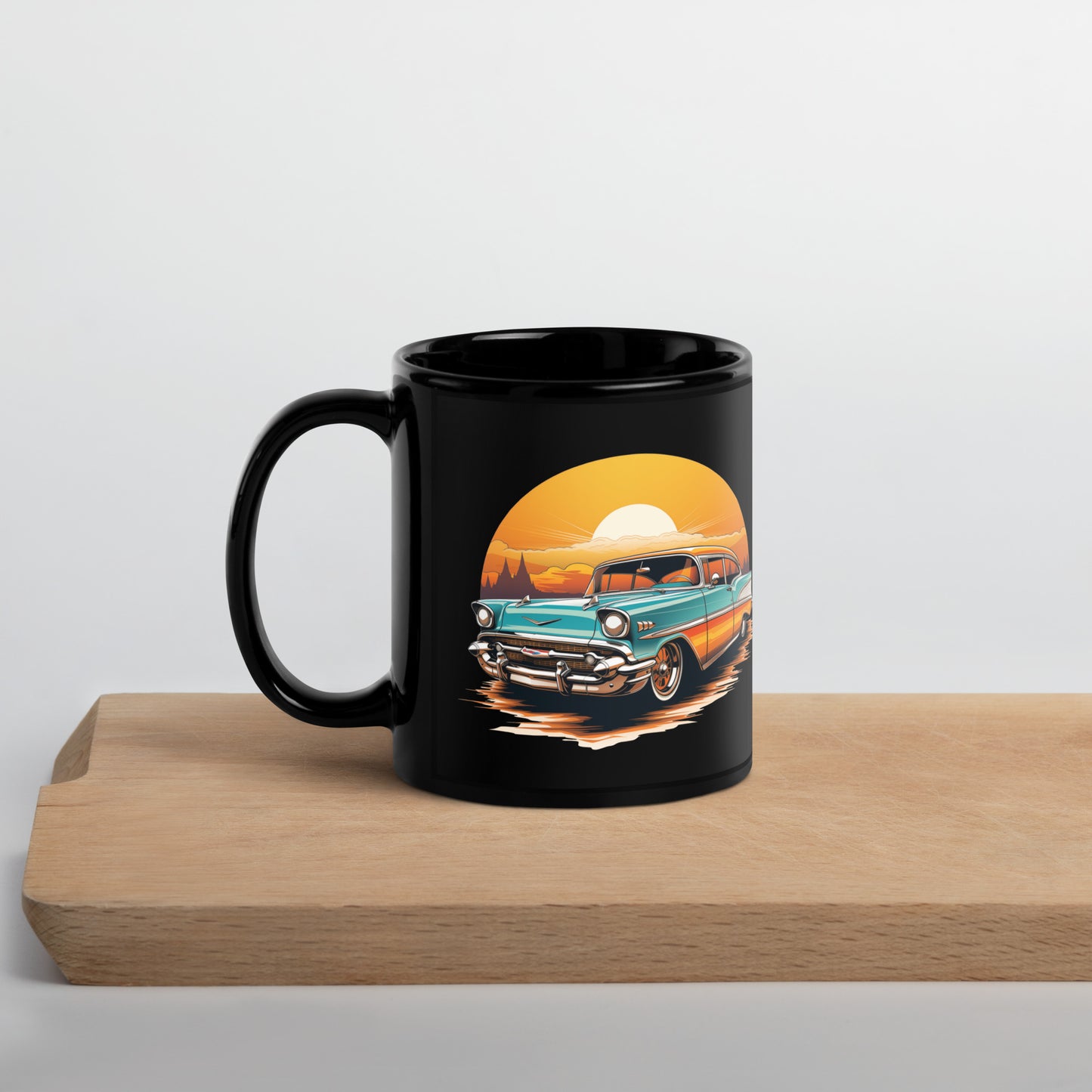 Black Glossy Mug "RETRO CAR" ID: 18 (PREMIUM)