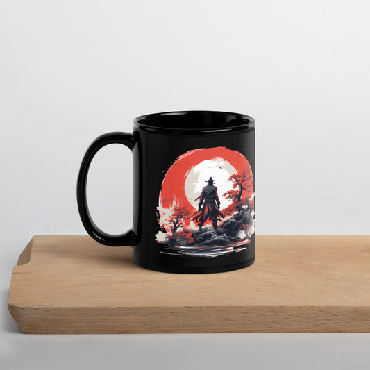 Black Glossy Mug "SAMURAI" ID: 17 (PREMIUM)