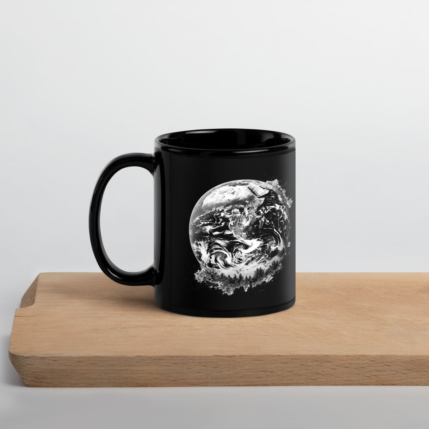 Black Glossy Mug "Earth" ID: 15 (PREMIUM)