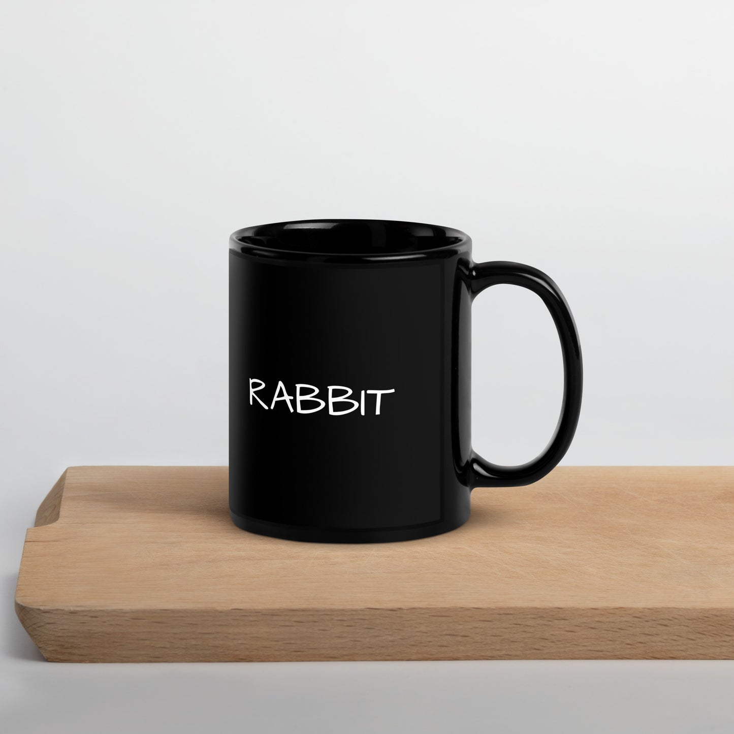 Black Glossy Mug "RABBIT" ID: 16 (PREMIUM)