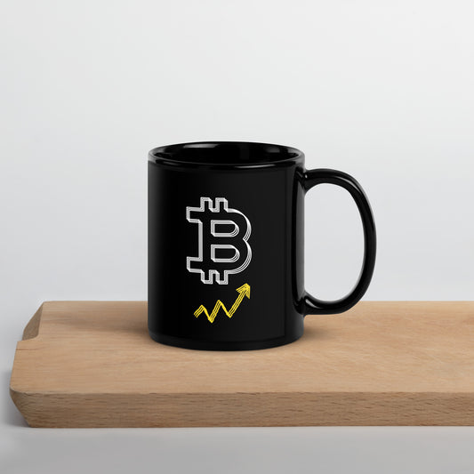 Black Glossy Mug "BTC" ID: 12 (PREMIUM)