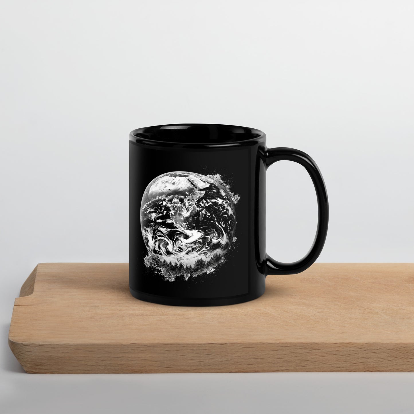 Black Glossy Mug "Earth" ID: 15 (PREMIUM)