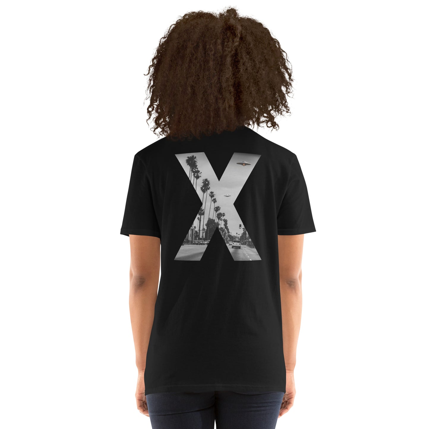 Short-Sleeve Unisex T-Shirt "NY+X+UFO" (front&back) id: 05