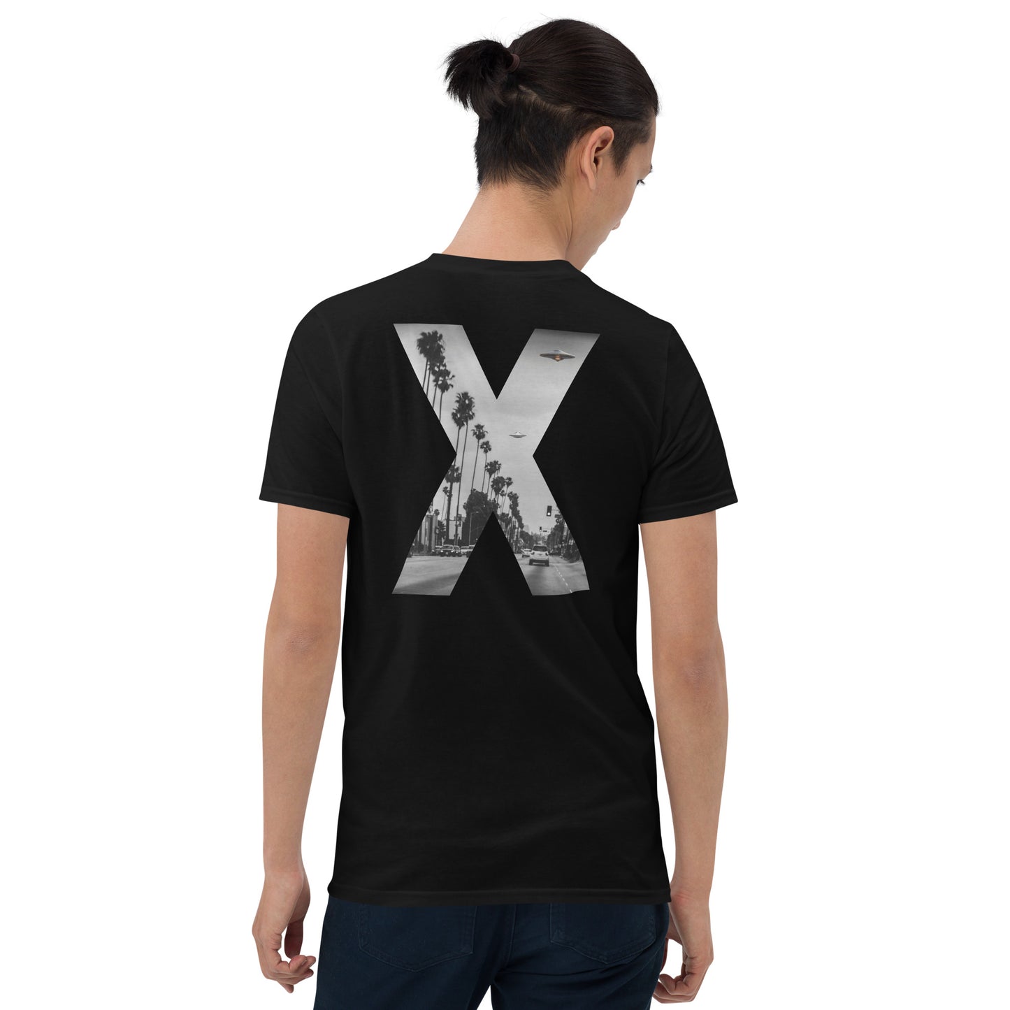 Short-Sleeve Unisex T-Shirt "NY+X+UFO" (front&back) id: 05