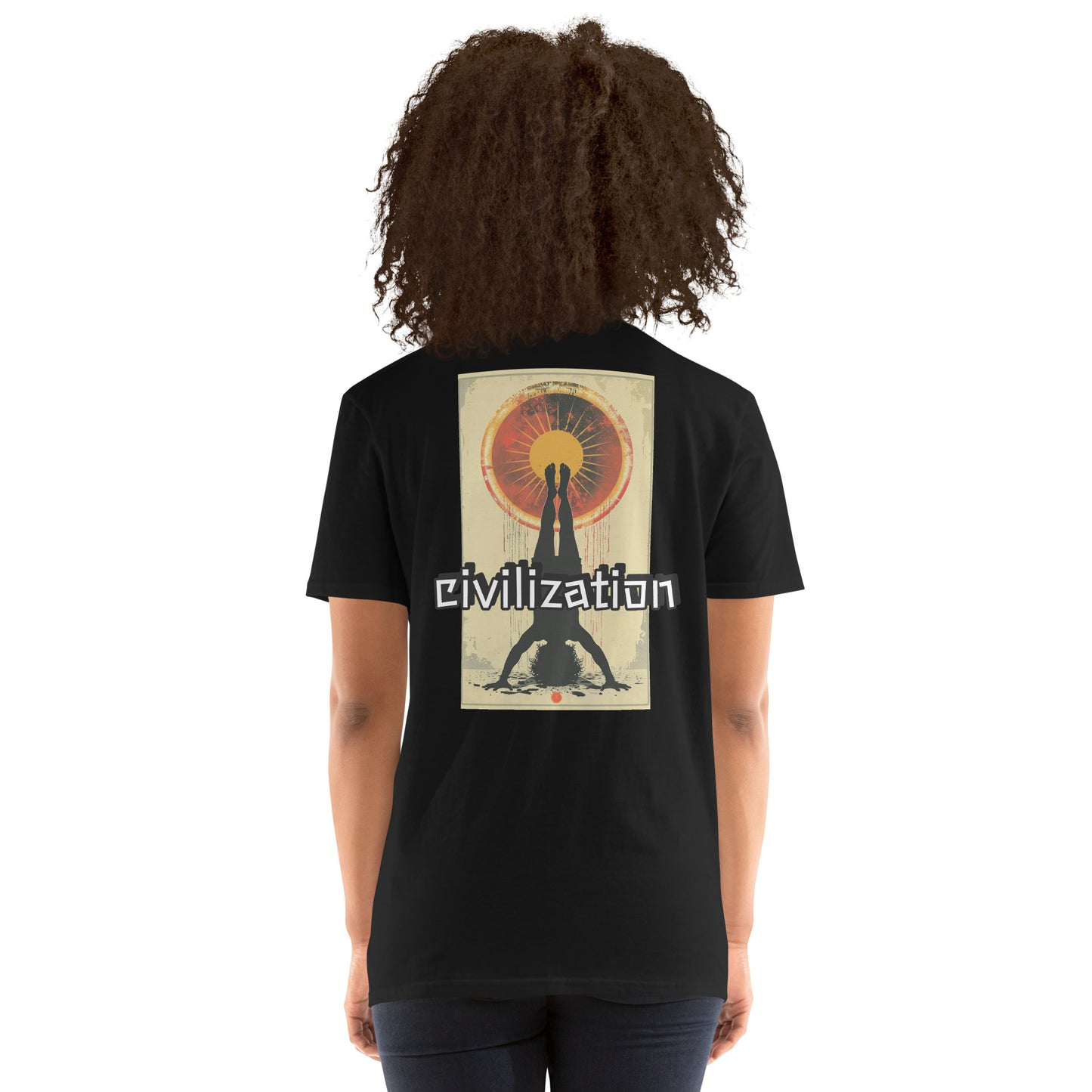 Short-Sleeve Unisex T-Shirt "Pop art civilization" (back) id: 536