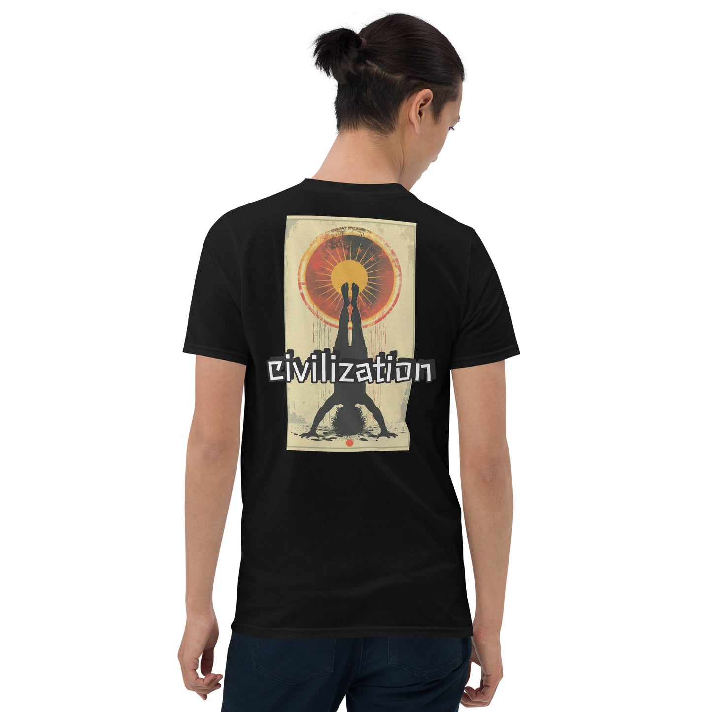 Short-Sleeve Unisex T-Shirt "Pop art civilization" (back) id: 536