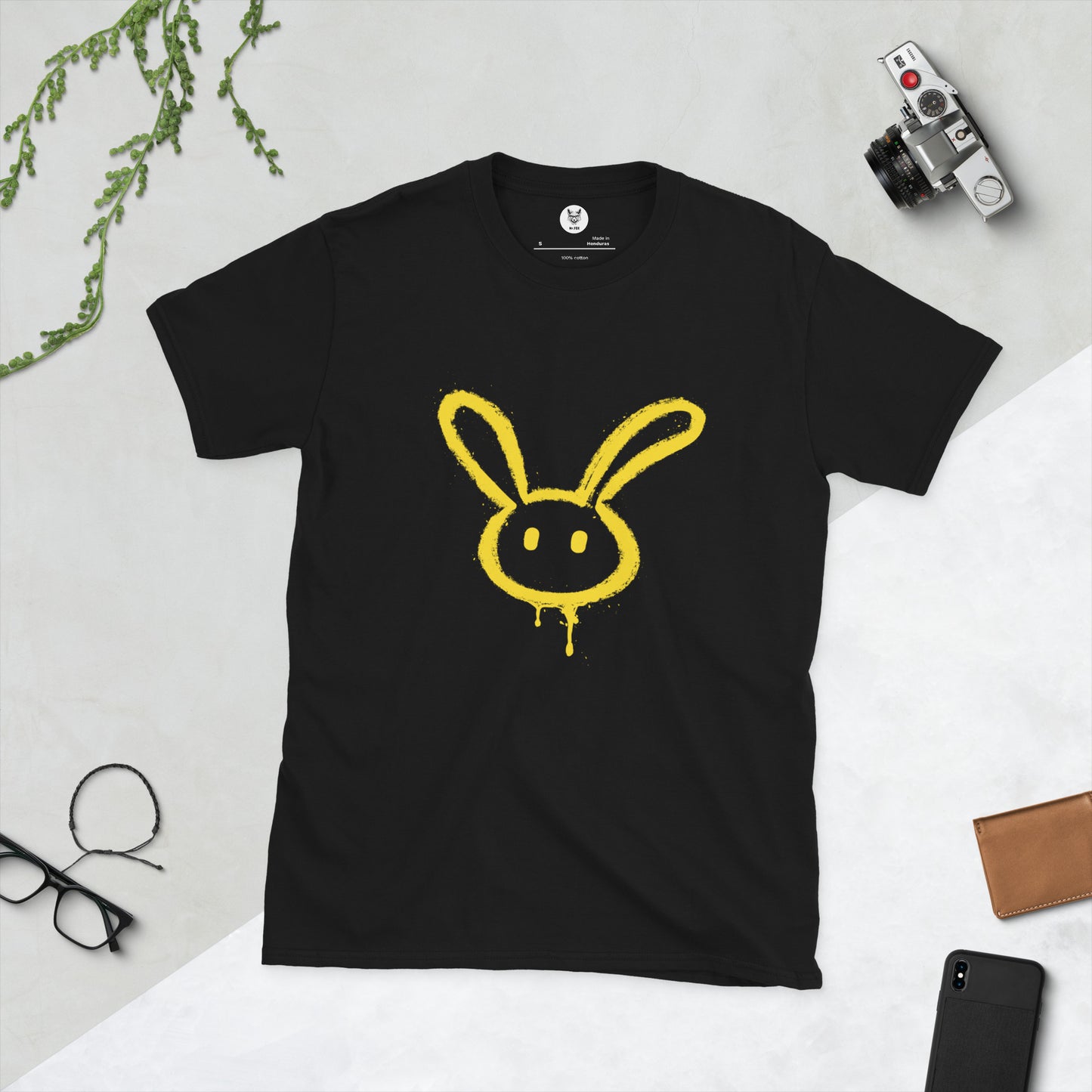 Short-Sleeve Unisex T-Shirt "YELLOW RABBIT" id: 14 (PREMIUM)