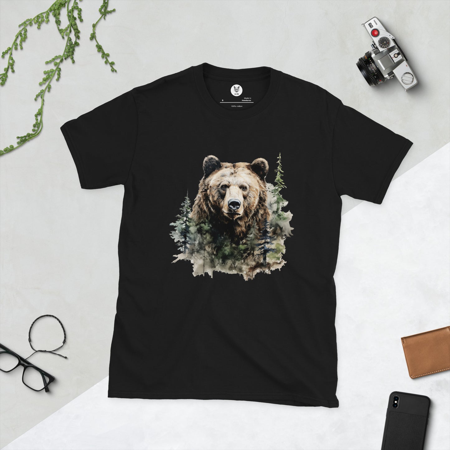 Short-Sleeve Unisex T-Shirt "BEAR" id: 21 (PREMIUM)