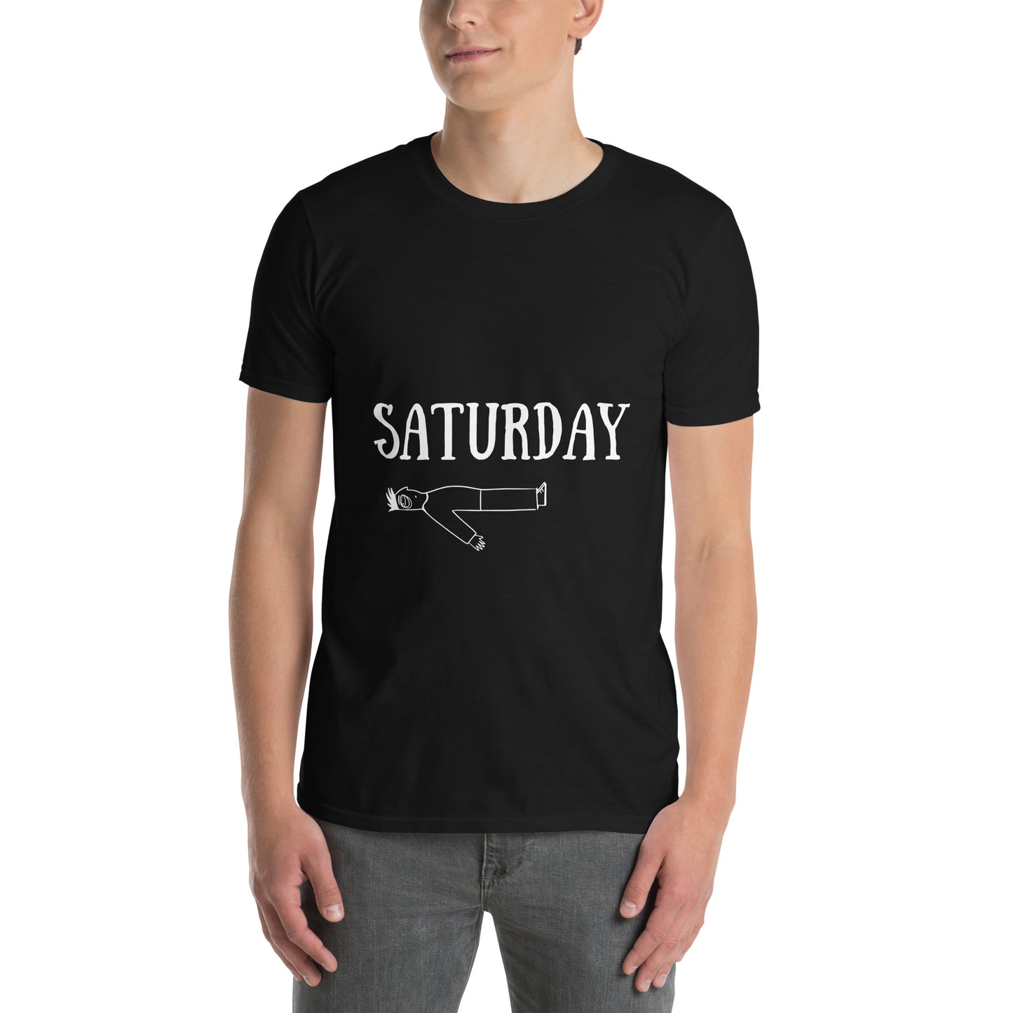 Koszulka unisex z krótkim rękawem „SATURDAY” id: 40 (PREMIUM)