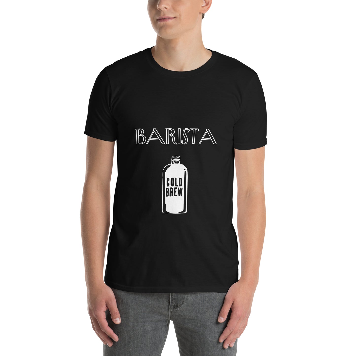 Koszulka unisex z krótkim rękawem „BARISTA” id: 43 (PREMIUM)