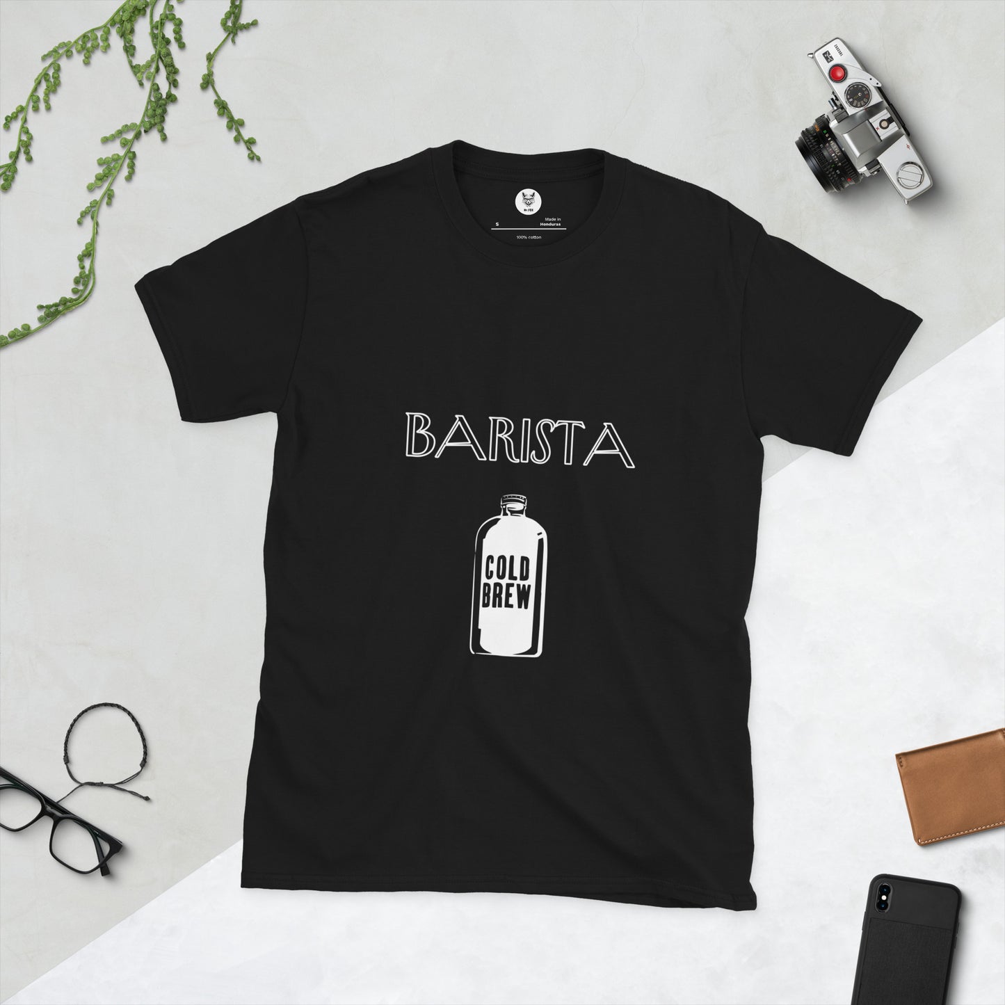 Koszulka unisex z krótkim rękawem „BARISTA” id: 43 (PREMIUM)