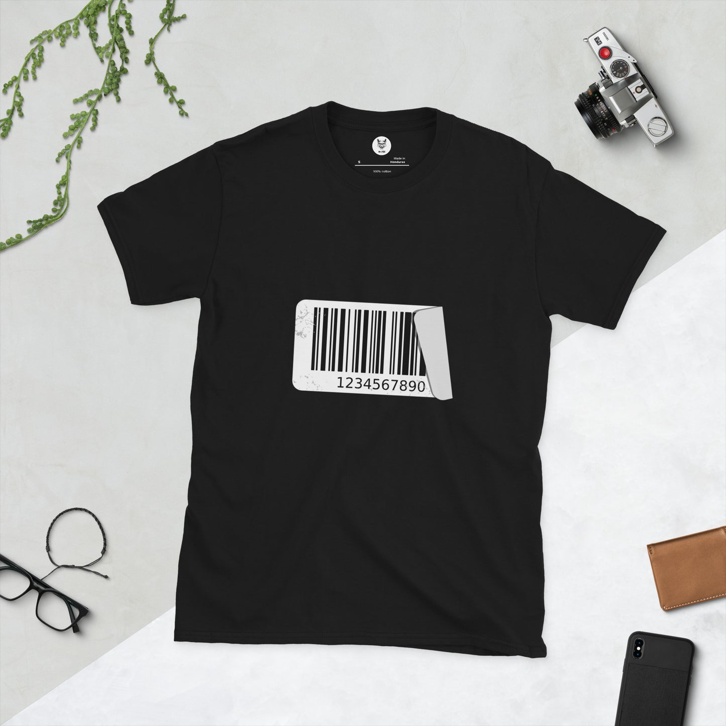 Koszulka unisex z krótkim rękawem „BARCODE” id: 50 (PREMIUM)