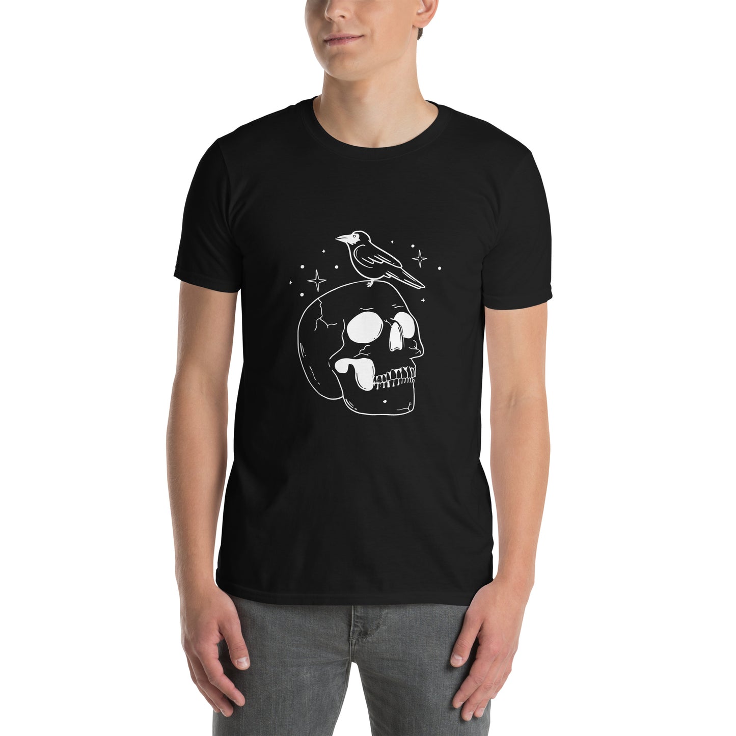 T-shirt unisex z krótkim rękawem „SCULL” id: 55 (PREMIUM)