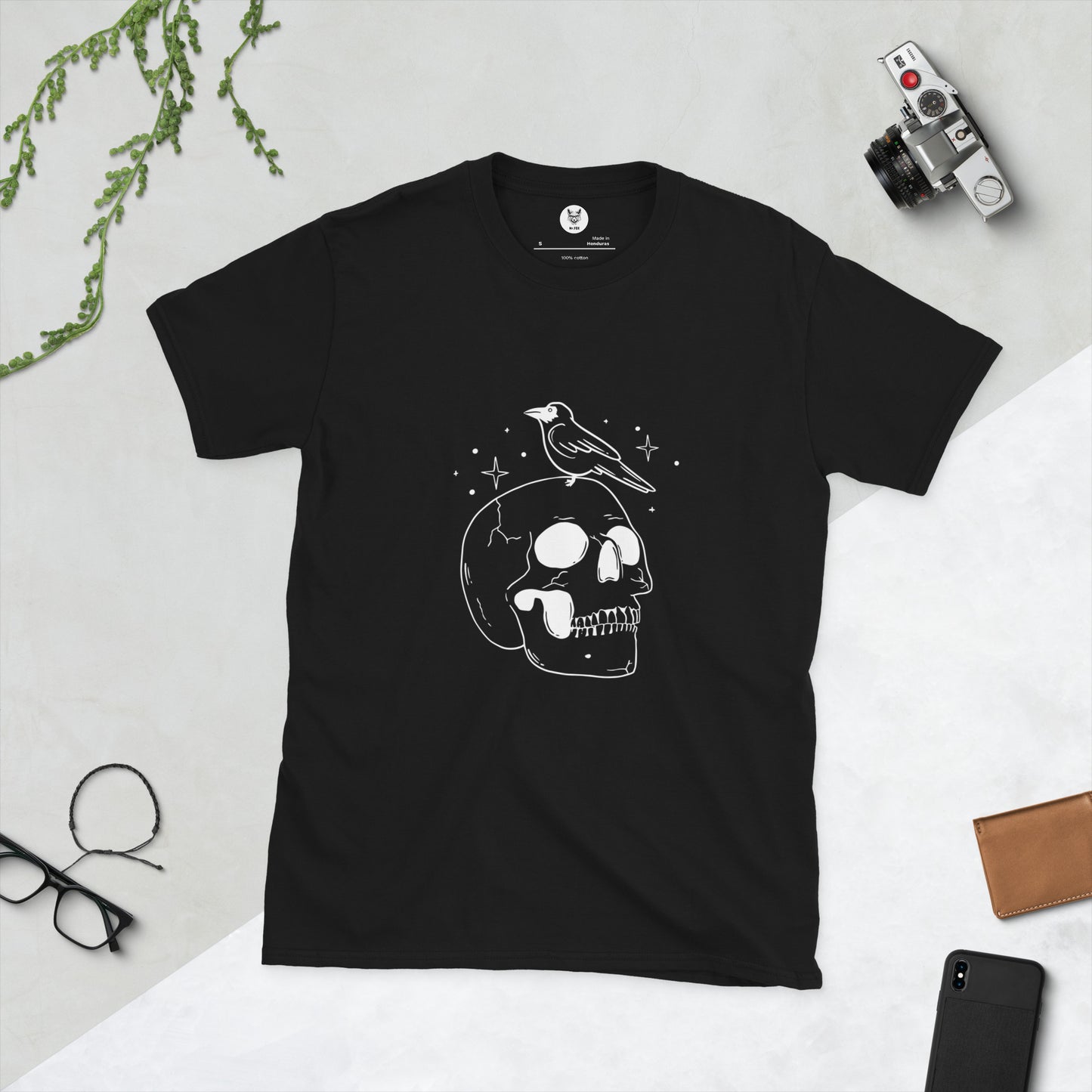 T-shirt unisex z krótkim rękawem „SCULL” id: 55 (PREMIUM)