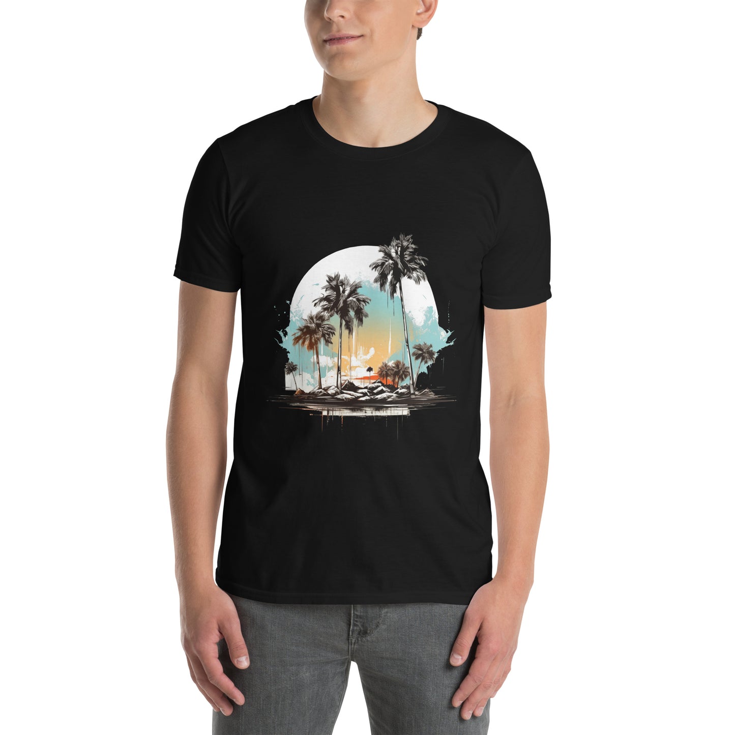 Short-Sleeve Unisex T-Shirt "PALM TREES" id: 66 (PREMIUM)