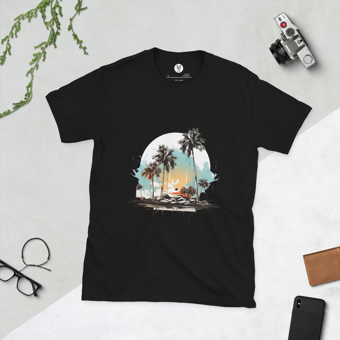 Short-Sleeve Unisex T-Shirt "PALM TREES" id: 66 (PREMIUM)