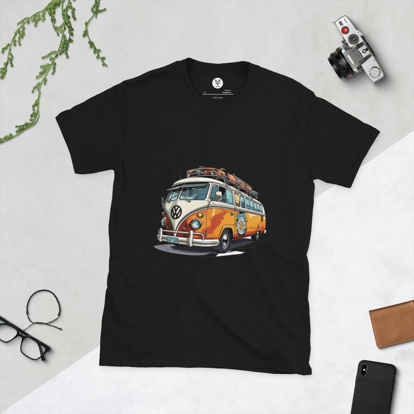 T-shirt unisex z krótkim rękawem „RETRO CAR” ID: 84 (PREMIUM)