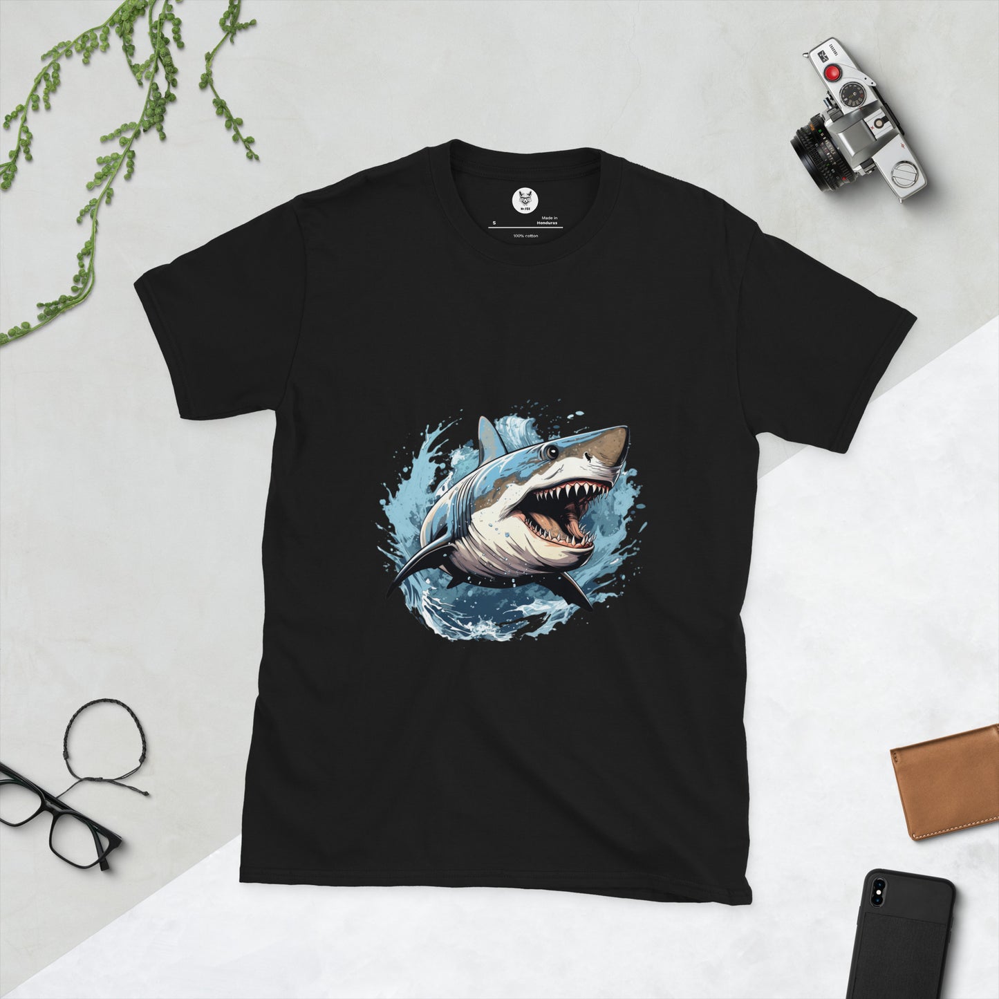 Koszulka unisex z krótkim rękawem „SHARK” ID: 145 (PREMIUM)