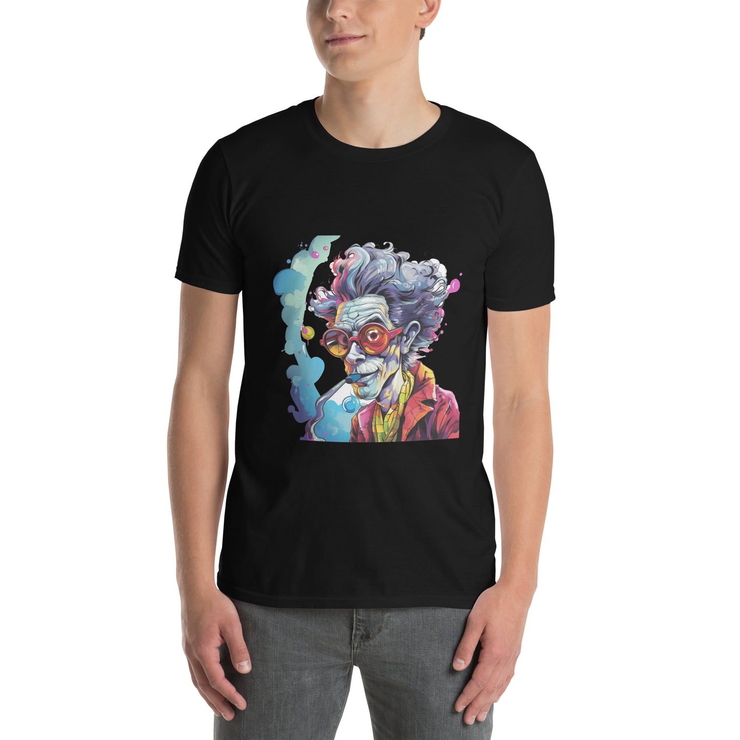 T-Shirt unisex z krótkim rękawem „SMOKE” ID: 146 (PREMIUM)