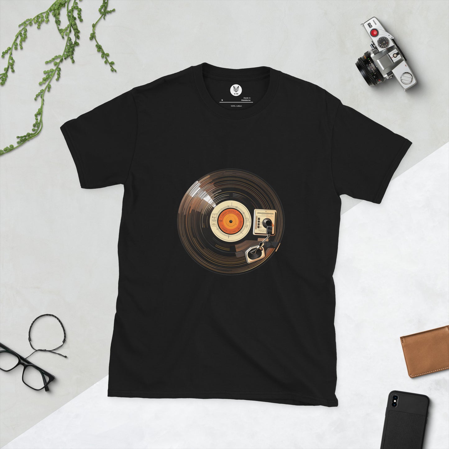 Koszulka unisex z krótkim rękawem „vinyl record” ID: 150 (PREMIUM)