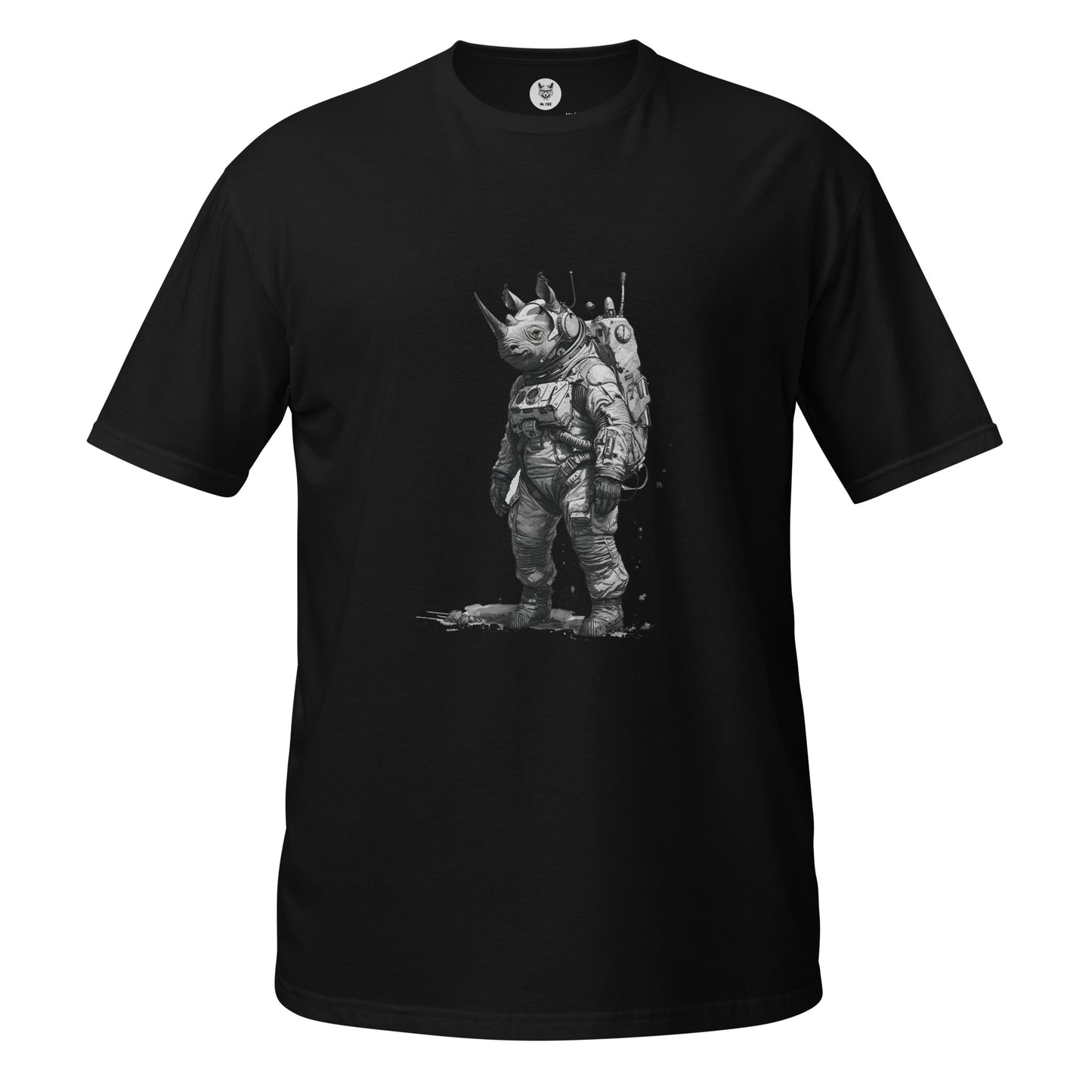 T-shirt unisex z krótkim rękawem „RHINO ASTRONAUT” ID: 151 (PREMIUM)