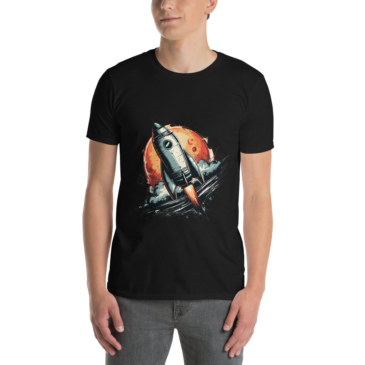 Koszulka unisex z krótkim rękawem „ROCKET” ID: 152 (PREMIUM)