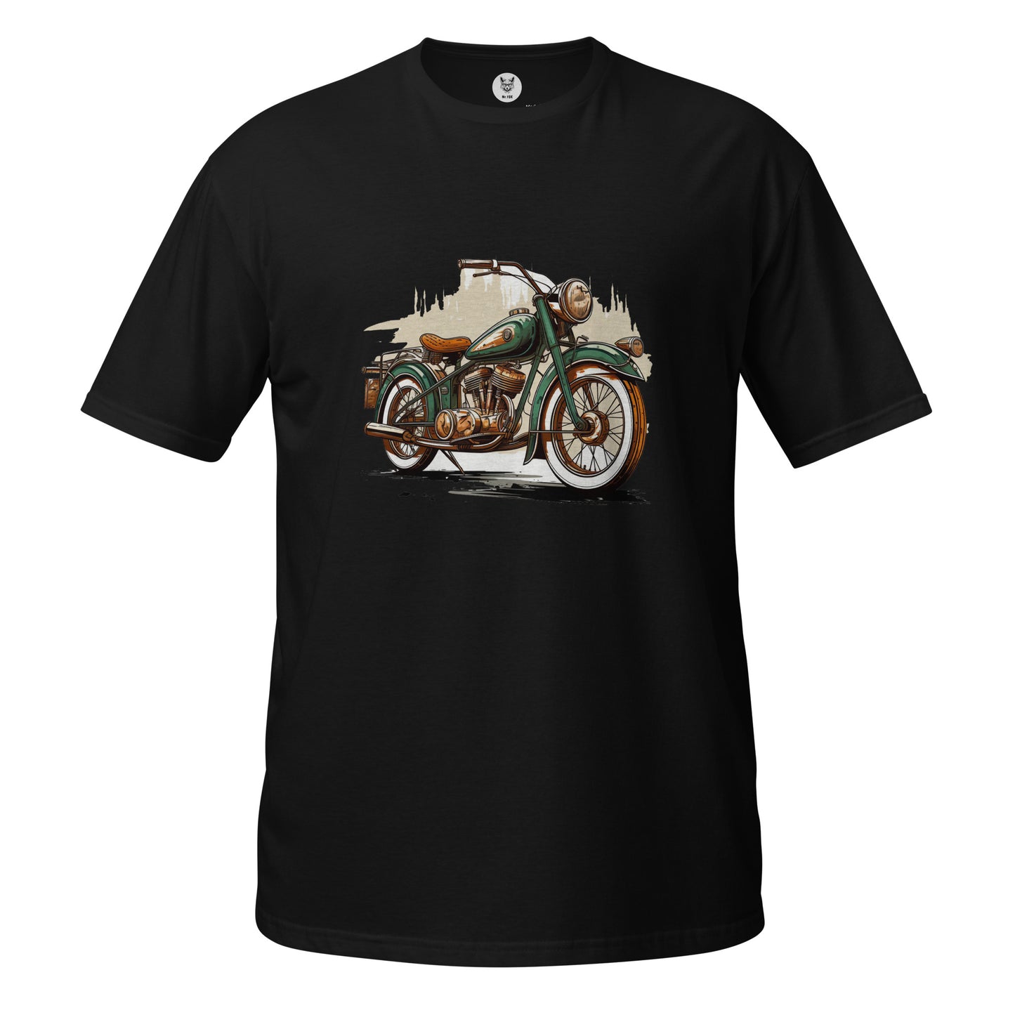 T-shirt unisex z krótkim rękawem „Retro motocykl” ID: 166 (PREMIUM)