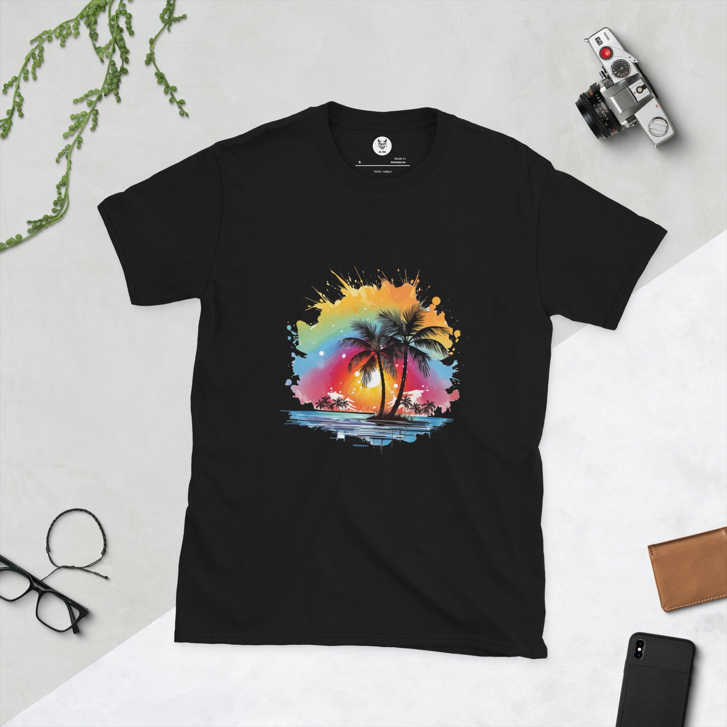 T-Shirt unisex z krótkim rękawem "PALMY" ID: 170 (PREMIUM)