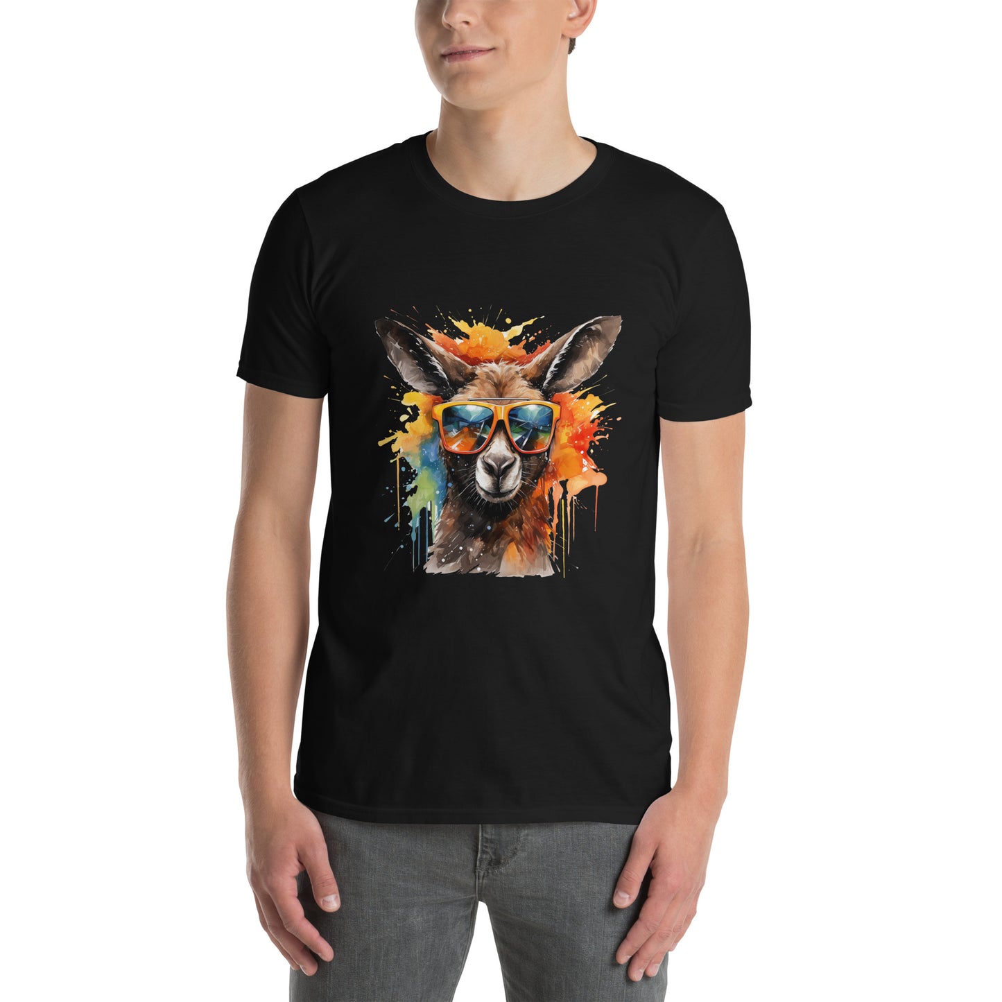 T-Shirt unisex z krótkim rękawem „KANGAROO POP ART” ID: 184 (PREMIUM)