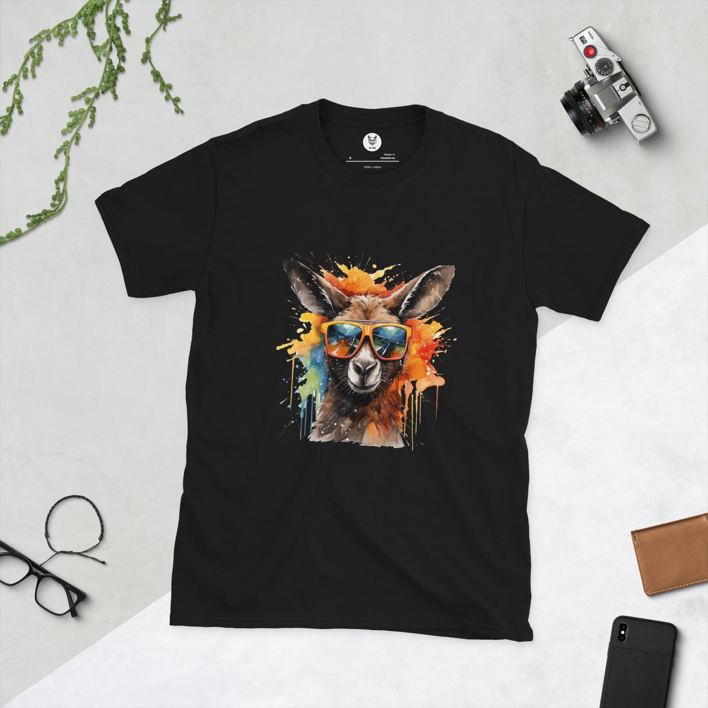 T-Shirt unisex z krótkim rękawem „KANGAROO POP ART” ID: 184 (PREMIUM)