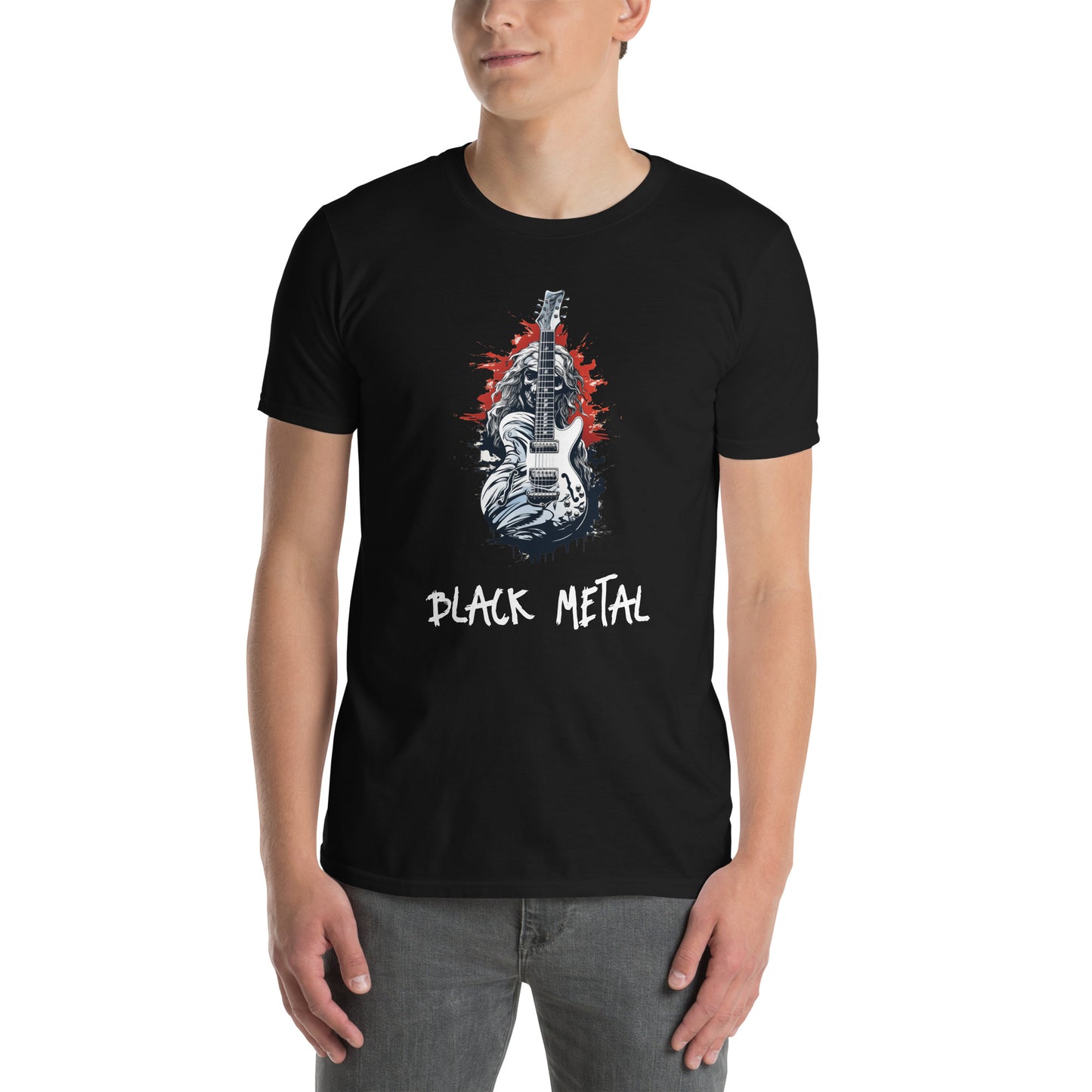 Short-Sleeve Unisex T-Shirt "BLACK METAL" ID: 185 (PREMIUM)