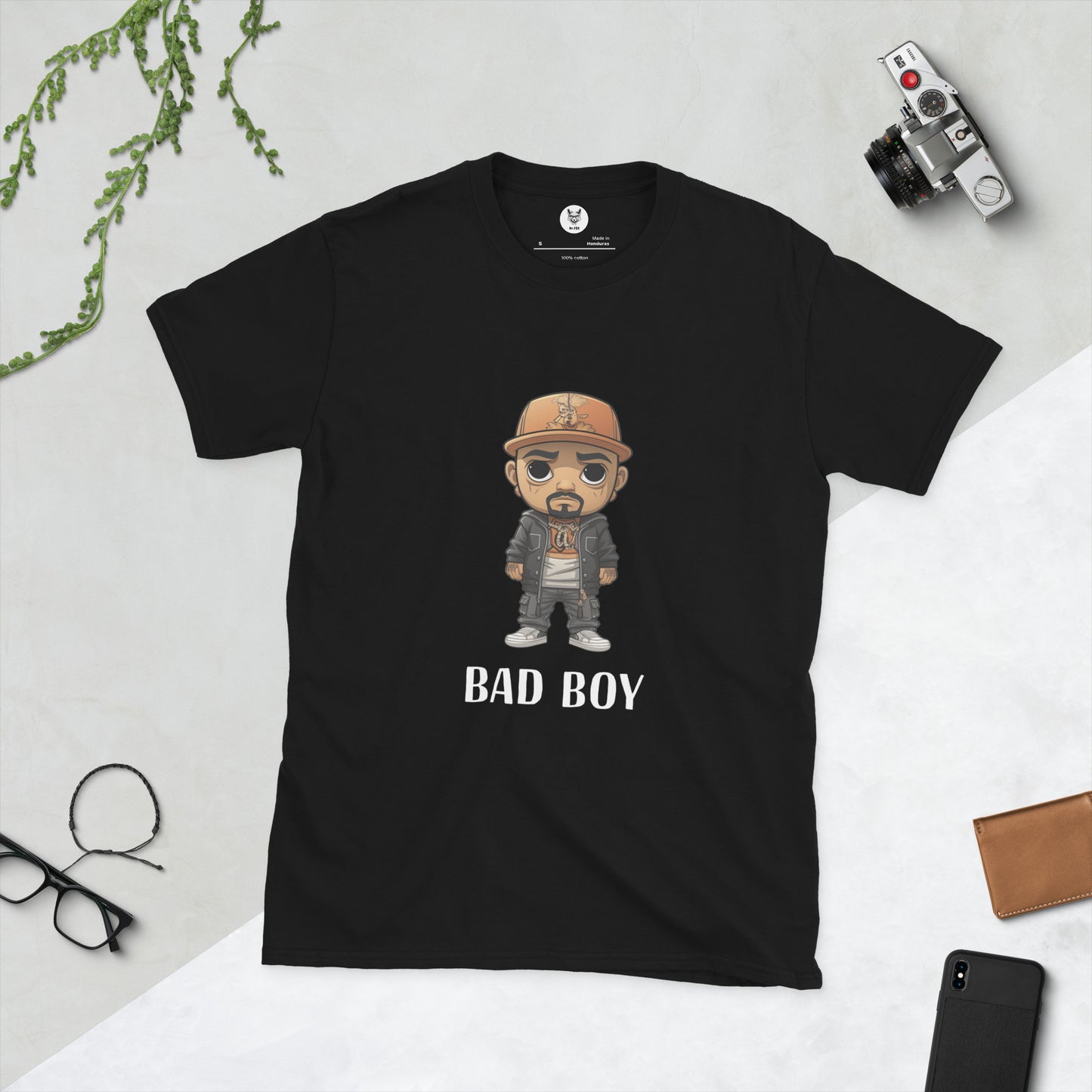 Koszulka unisex z krótkim rękawem „BAD BOY” ID: 196 (PREMIUM)