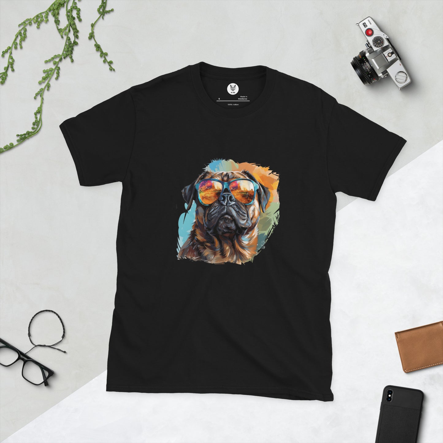 Koszulka unisex z krótkim rękawem "PUG DOG" ID: 204 (PREMIUM)