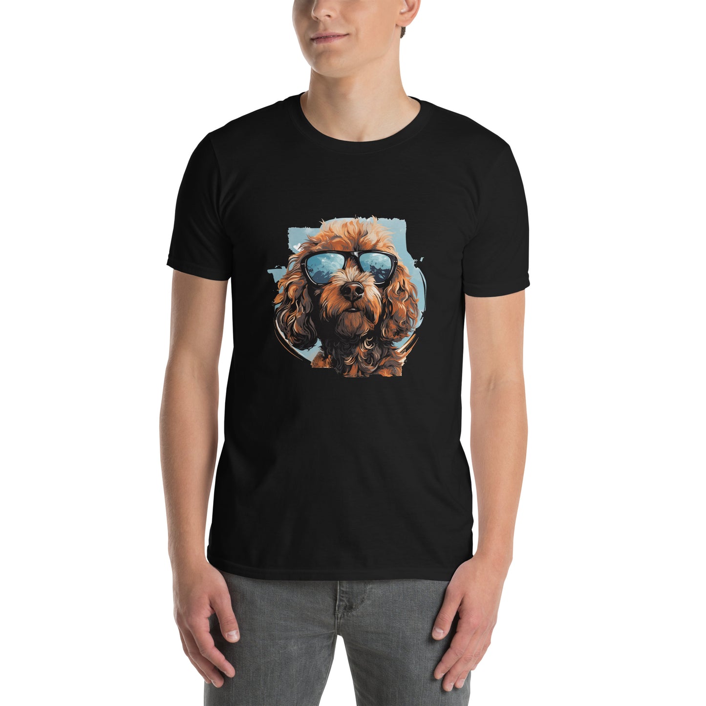 Koszulka unisex z krótkim rękawem „COOL DOG” ID: 208 (PREMIUM)