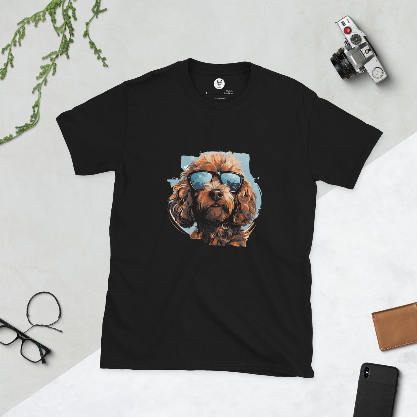 Koszulka unisex z krótkim rękawem „COOL DOG” ID: 208 (PREMIUM)