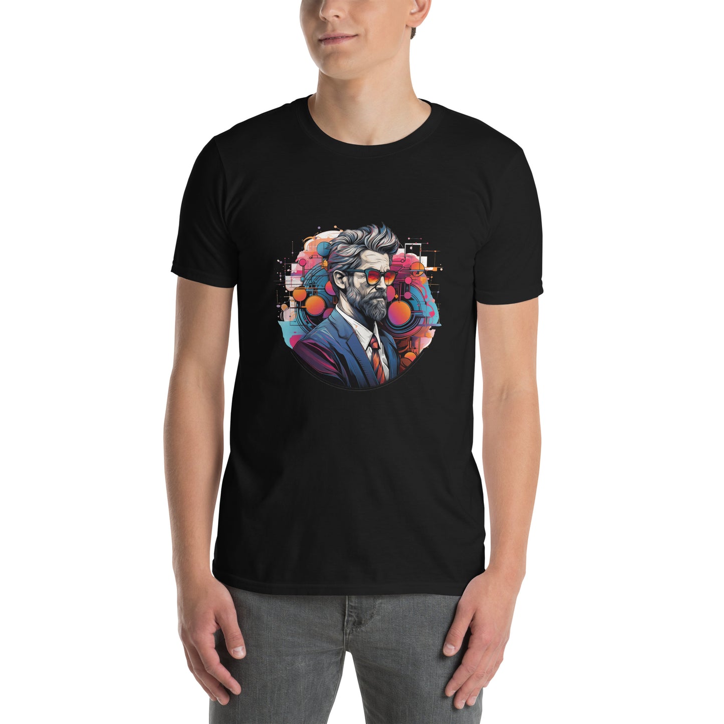 T-shirt unisex z krótkim rękawem „POP ART MEN” ID: 211 (PREMIUM)