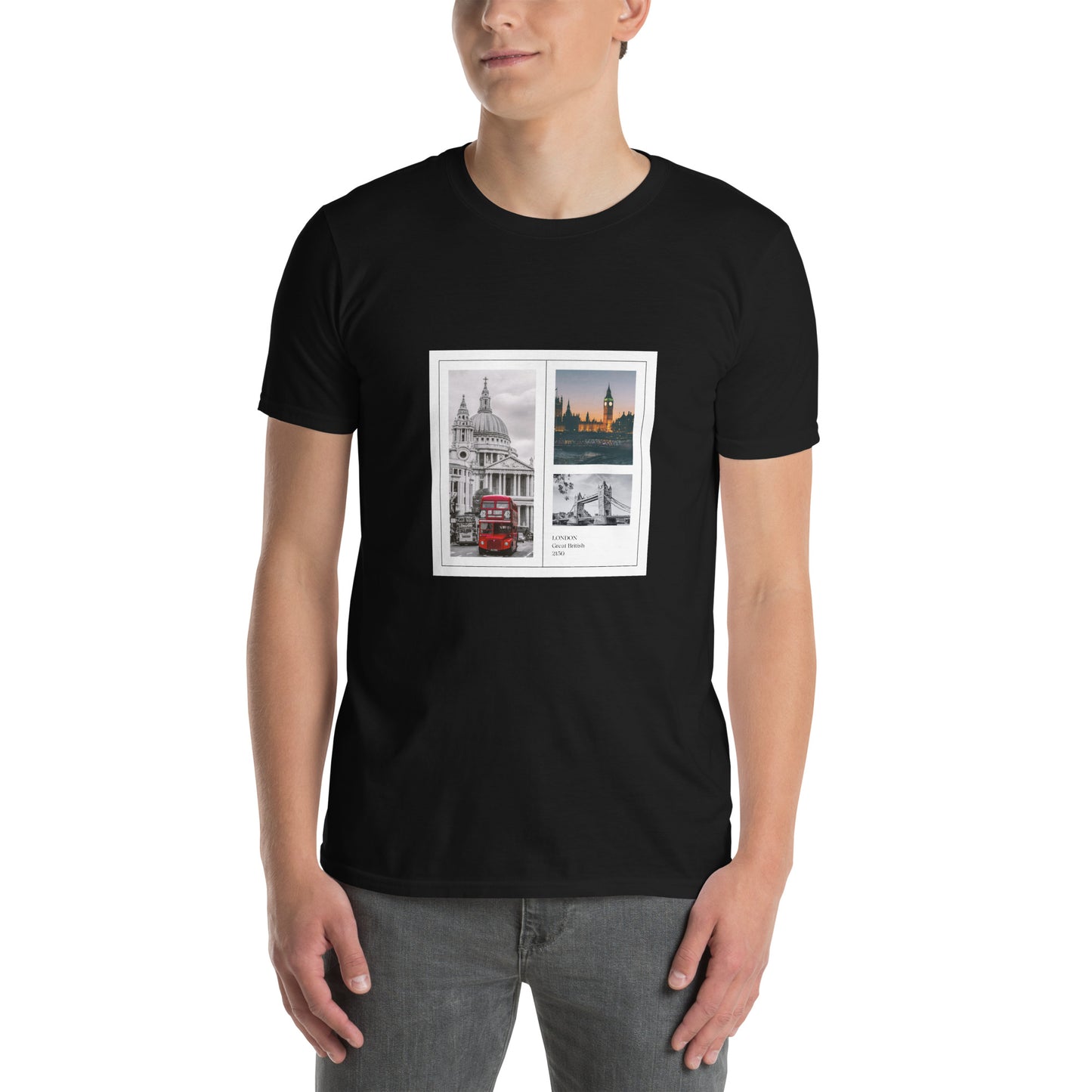 T-shirt unisex z krótkim rękawem „LONDON VIBE” ID: 212 (PREMIUM)