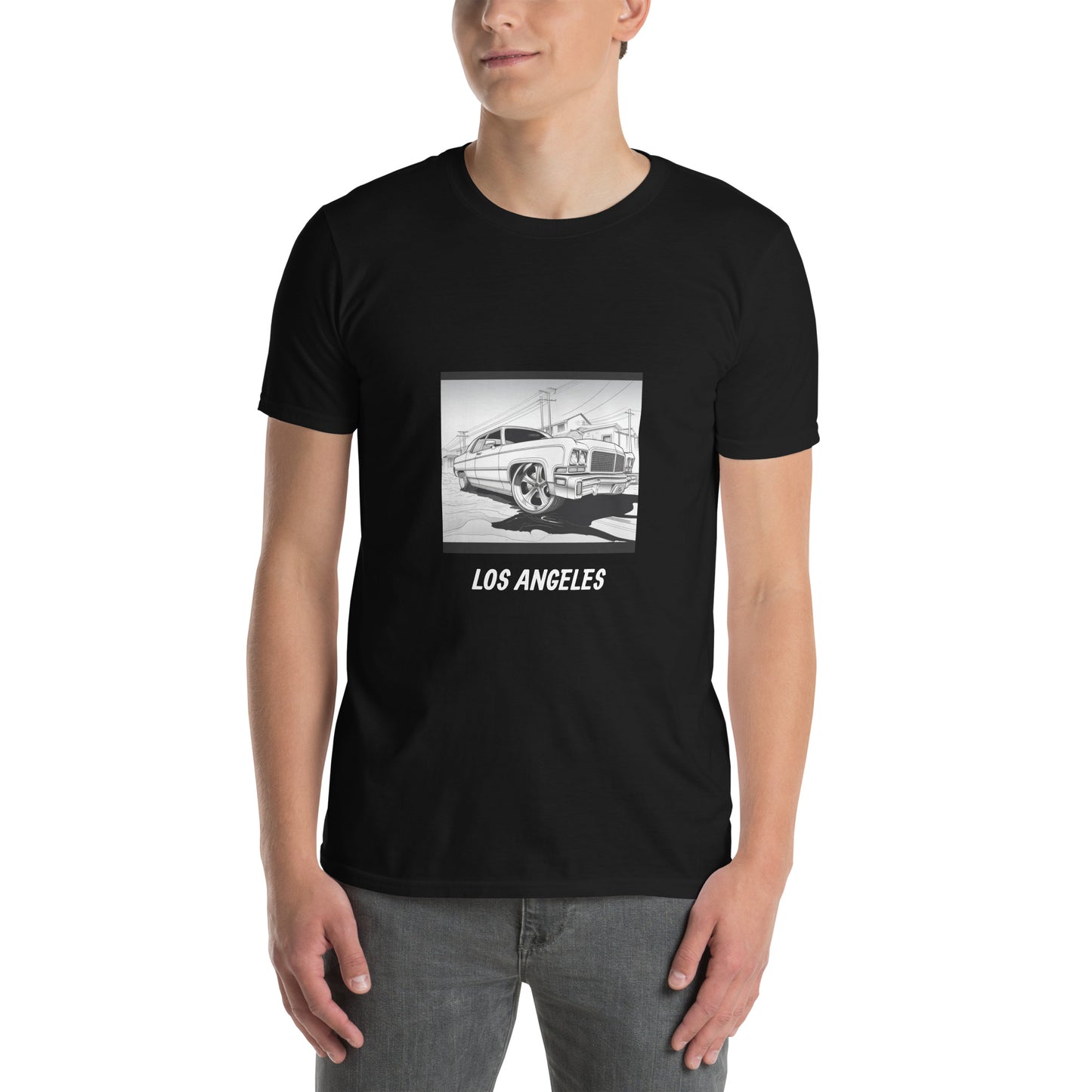 T-shirt unisex z krótkim rękawem „los Angeles” ID: 222 (PREMIUM)