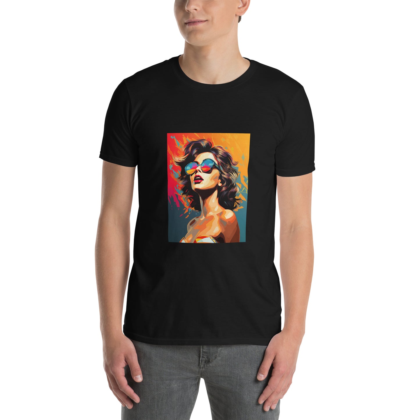 T-shirt unisex z krótkim rękawem „POP ART GIRL” ID: 225 (PREMIUM)