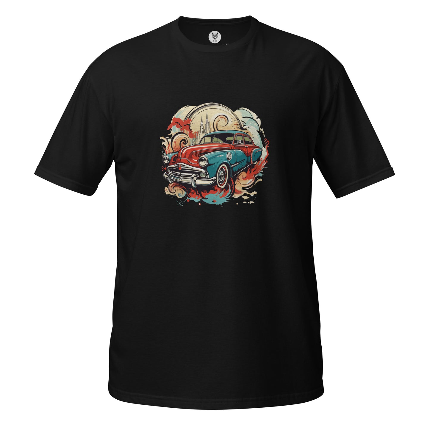 T-shirt unisex z krótkim rękawem „RETRO CAR” ID: 229 (PREMIUM)