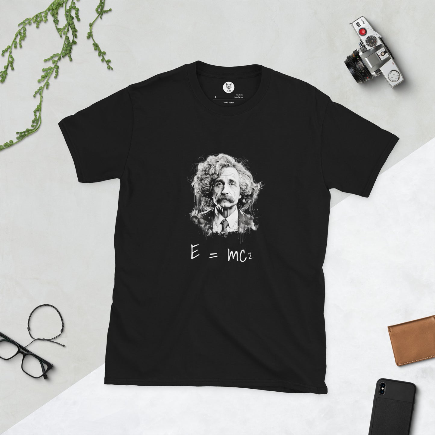 Koszulka unisex z krótkim rękawem „E = mc²” ID: 240 (PREMIUM)