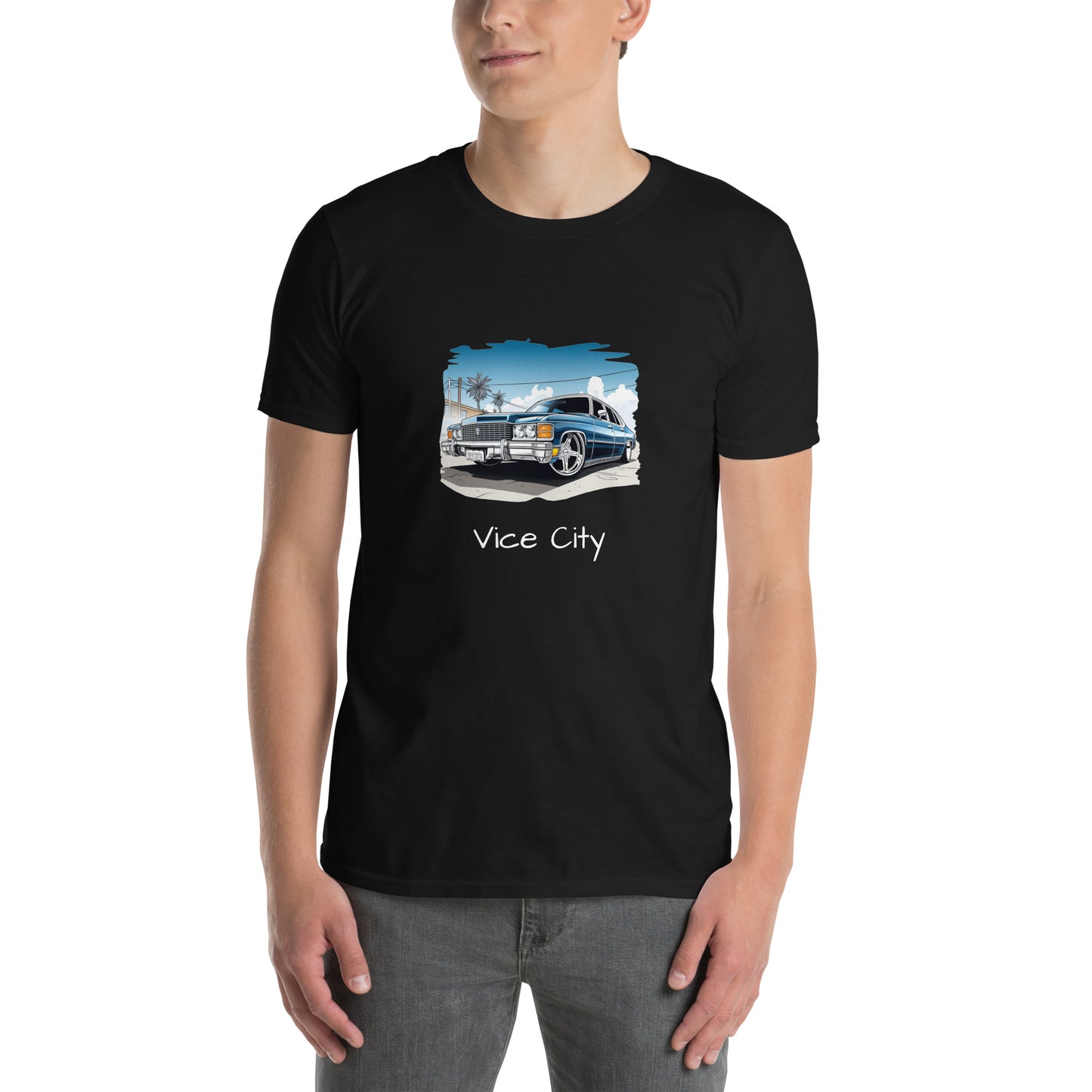 Koszulka unisex z krótkim rękawem „Vice City” ID: 224 (PREMIUM)