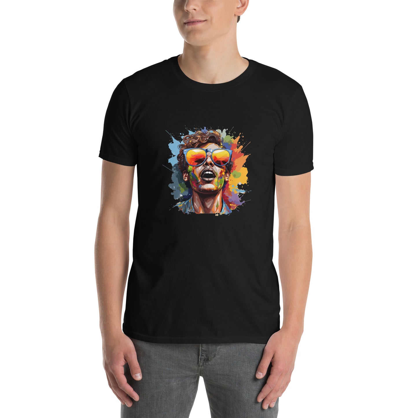 T-shirt unisex z krótkim rękawem „POP ART MEN” ID: 254 (PREMIUM)