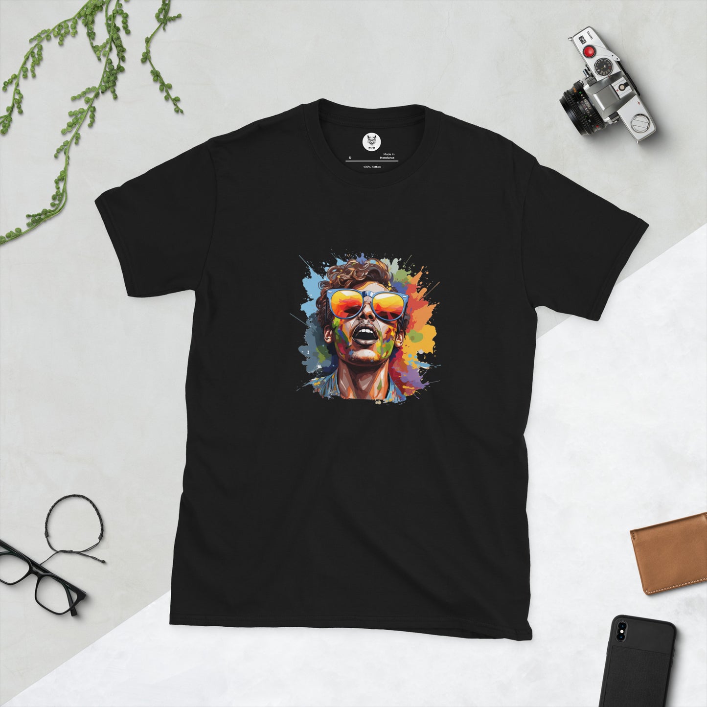 T-shirt unisex z krótkim rękawem „POP ART MEN” ID: 254 (PREMIUM)