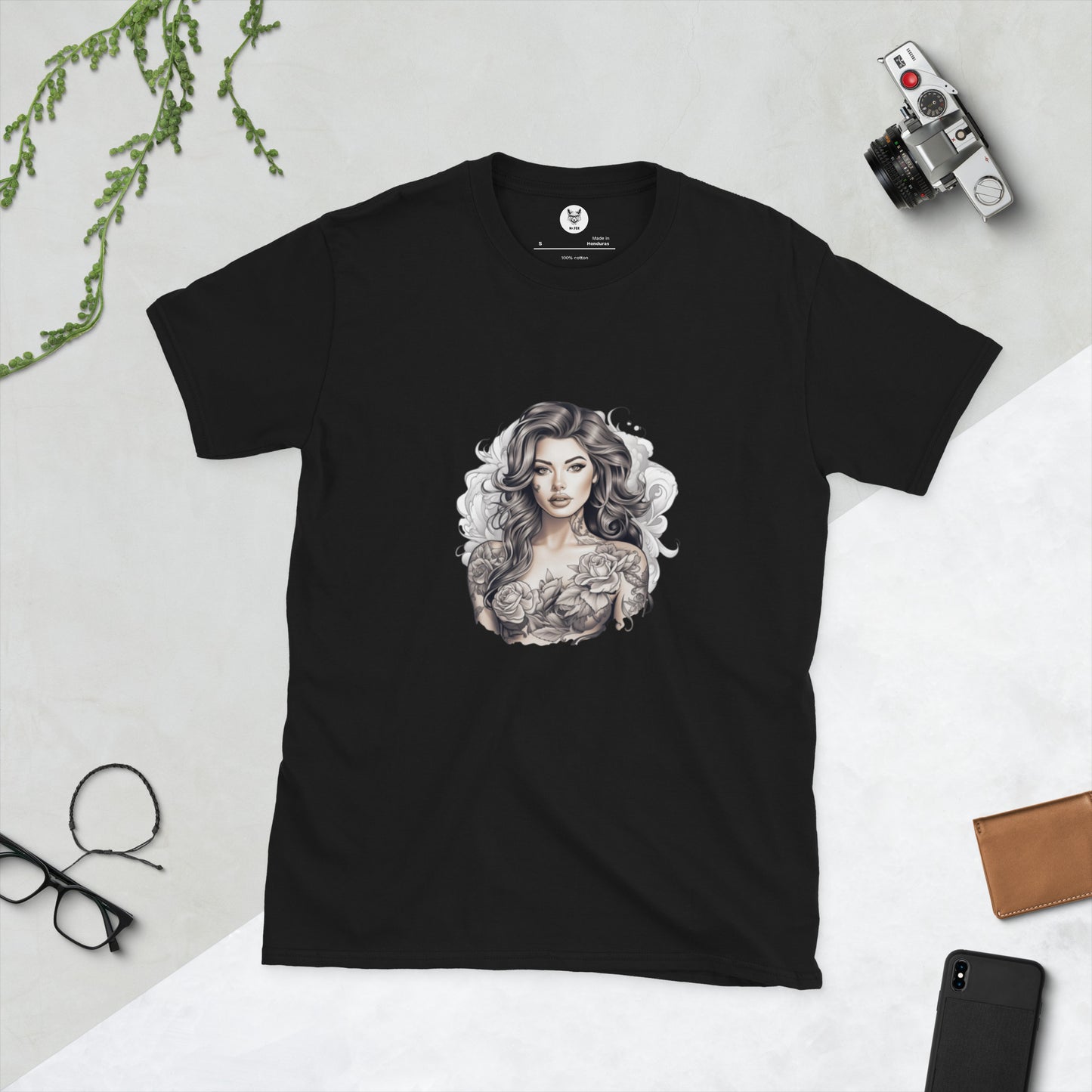 T-Shirt unisex z krótkim rękawem „TATTOO GIRL” ID: 257 (PREMIUM)