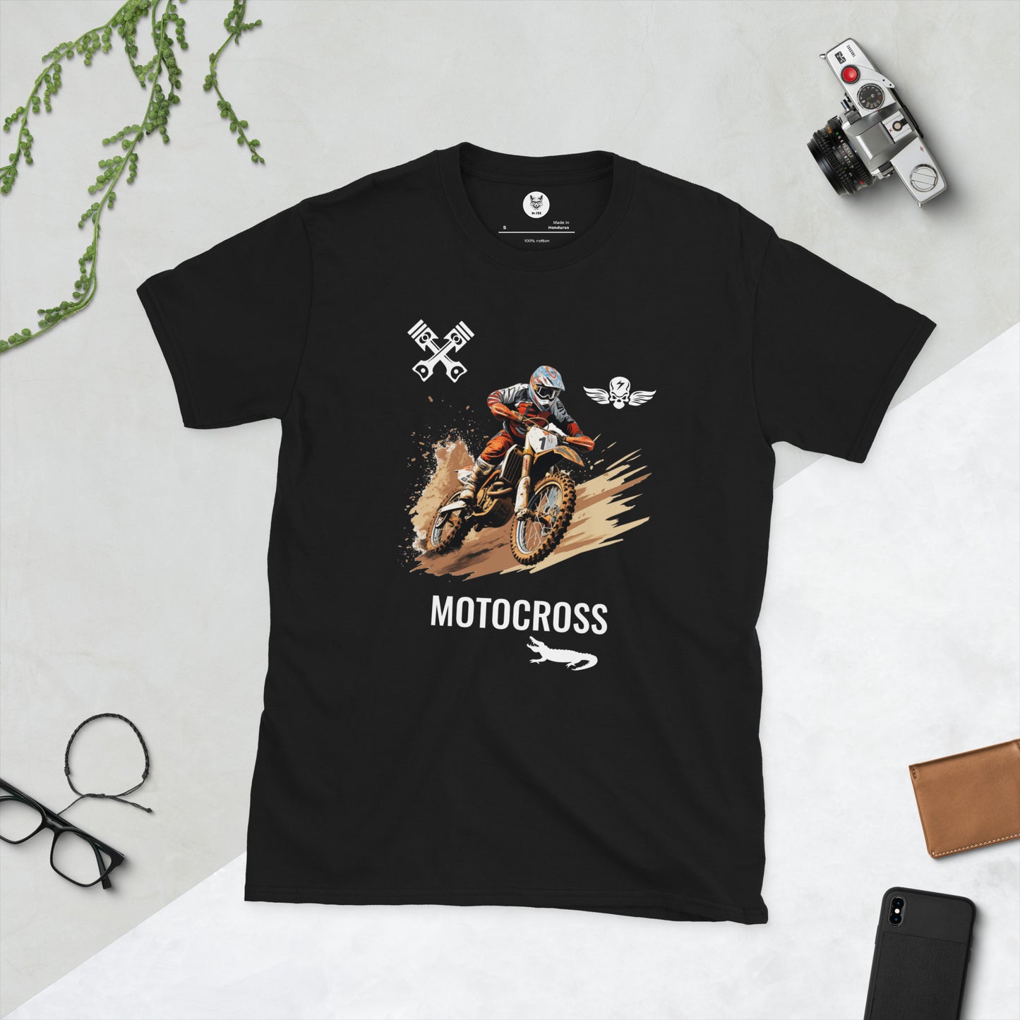 Koszulka unisex z krótkim rękawem „MOTOCROSS” ID: 260 (PREMIUM)