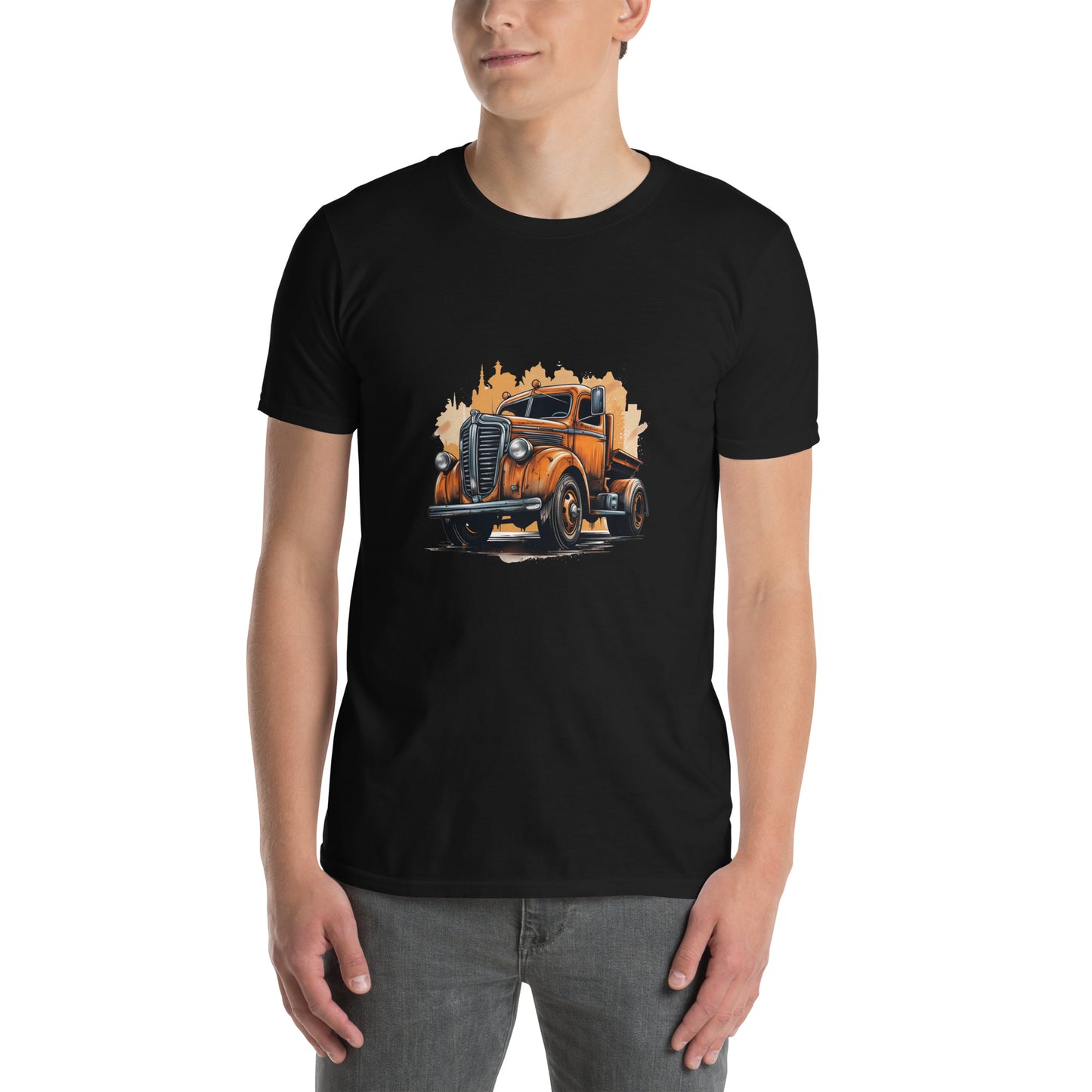 T-shirt unisex z krótkim rękawem „RETRO CAR” ID: 283 (PREMIUM)